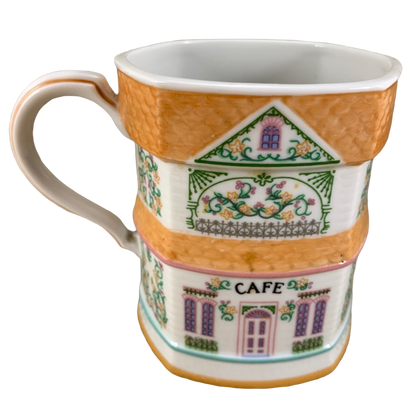 The Lenox Village Orange Coffee Mugs Lenox