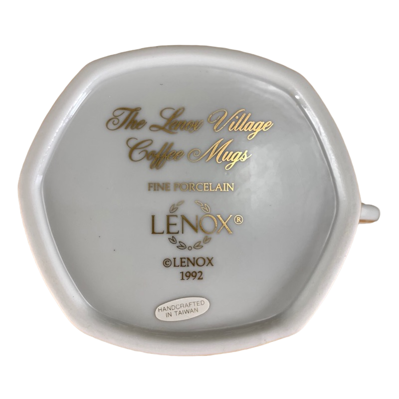 The Lenox Village Orange Coffee Mugs Lenox