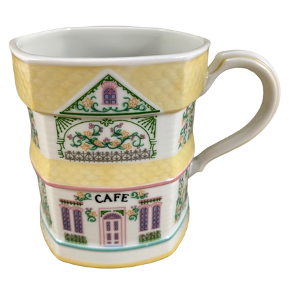 The Lenox Village Yellow Coffee Mugs Lenox