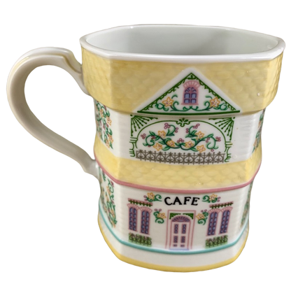 The Lenox Village Yellow Coffee Mugs Lenox