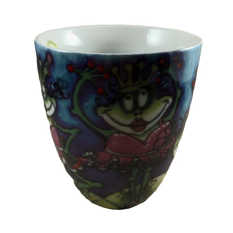 Menagerie Frogs Wearing Crowns And Dancing Mug Living Art
