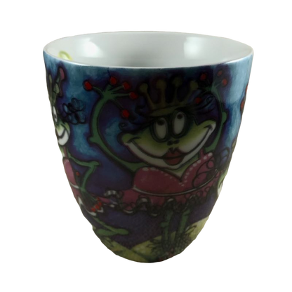 Menagerie Frogs Wearing Crowns And Dancing Mug Living Art