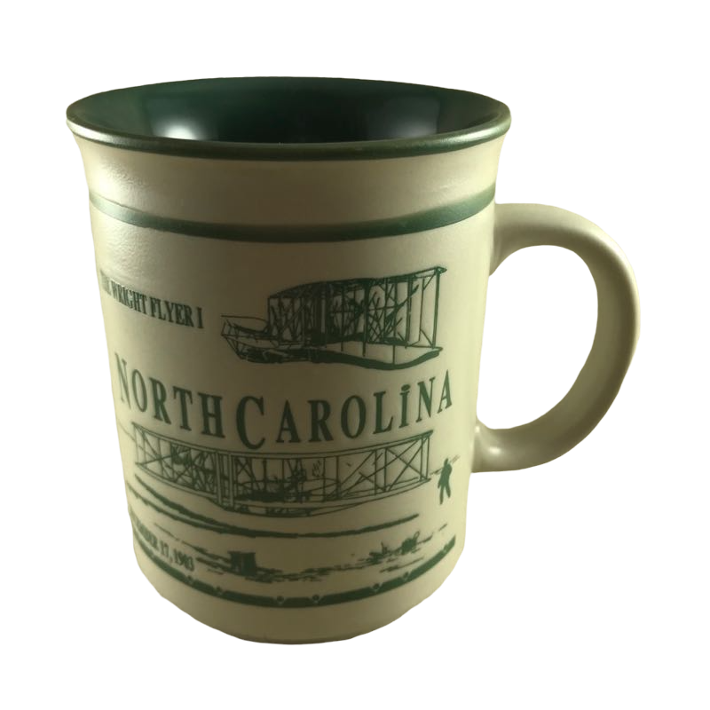 North Carolina First In Flight Wright Flyer Etched Mug