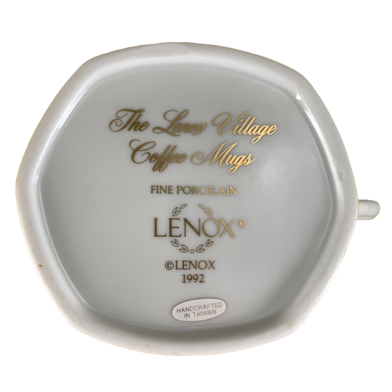 The Lenox Village Yellow Coffee Mugs Lenox