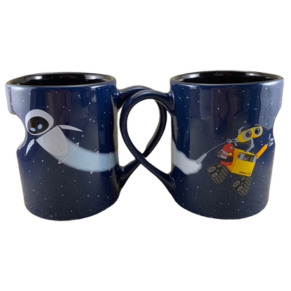 Wall-E & Eve Heart Cutout Mug Set Disney