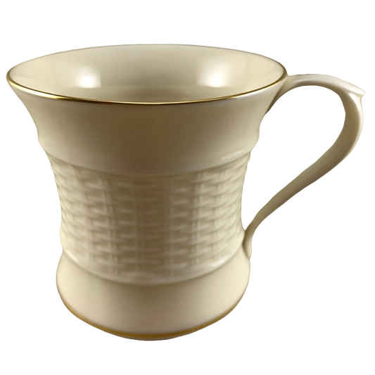 Basket Weave Hand Decorated With 24K Gold Mug Lenox