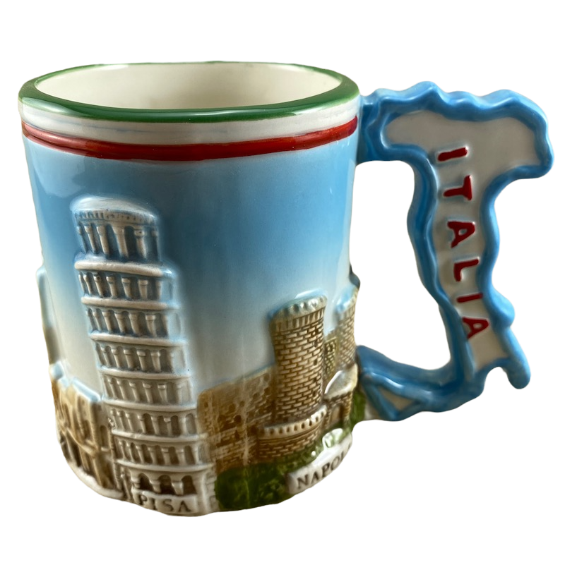 Italia Italy 3d Embossed Figural Mug
