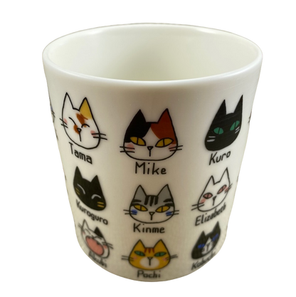 Miyuki Yoshizawa Cat Names Mug Arita