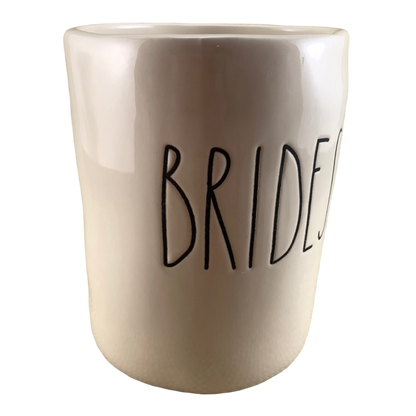 Rae Dunn Artisan Collection BRIDESMAID Mug Cream Inside Magenta