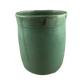 Fancy Handle Signed Pottery Green Mug