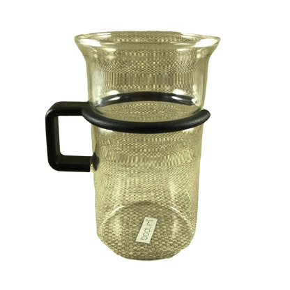 Tall Glass Mug With Plastic Black Handle Bodum