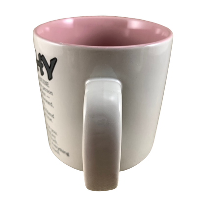 KATHY Poetry Name Gray Font Pink Interior Mug Papel