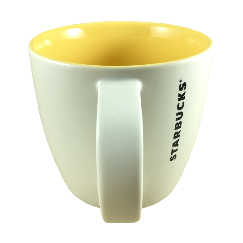 White With Yellow Interior Mug Starbucks