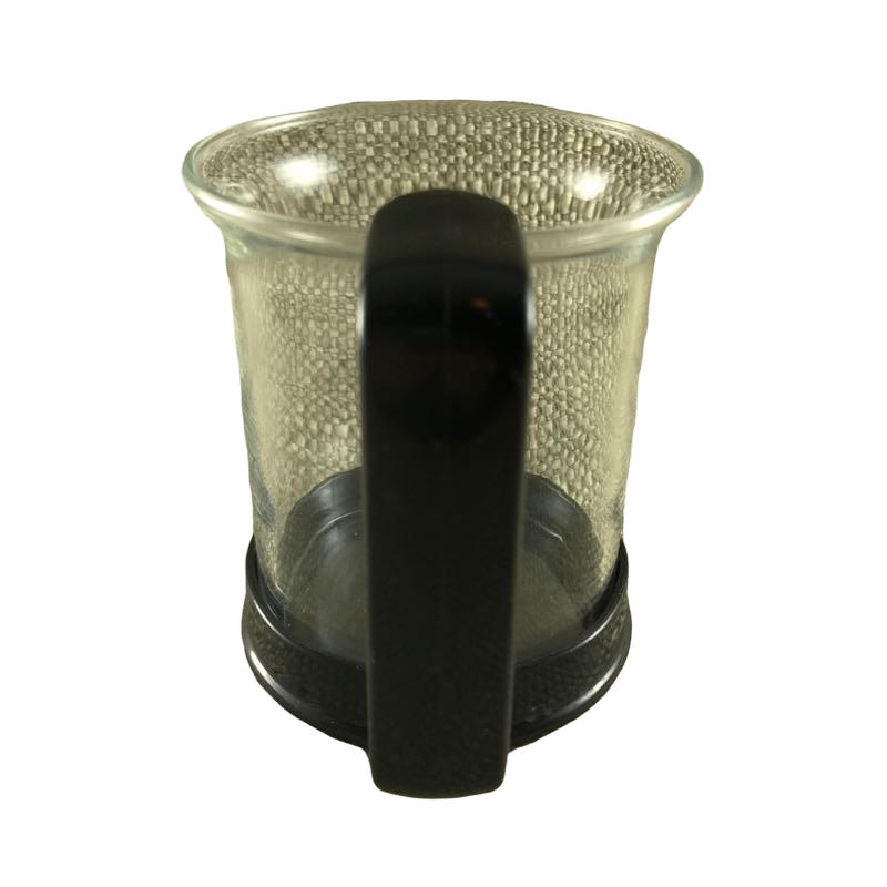 Glass With Rectangular Plastic Black Handle Mug Bodum