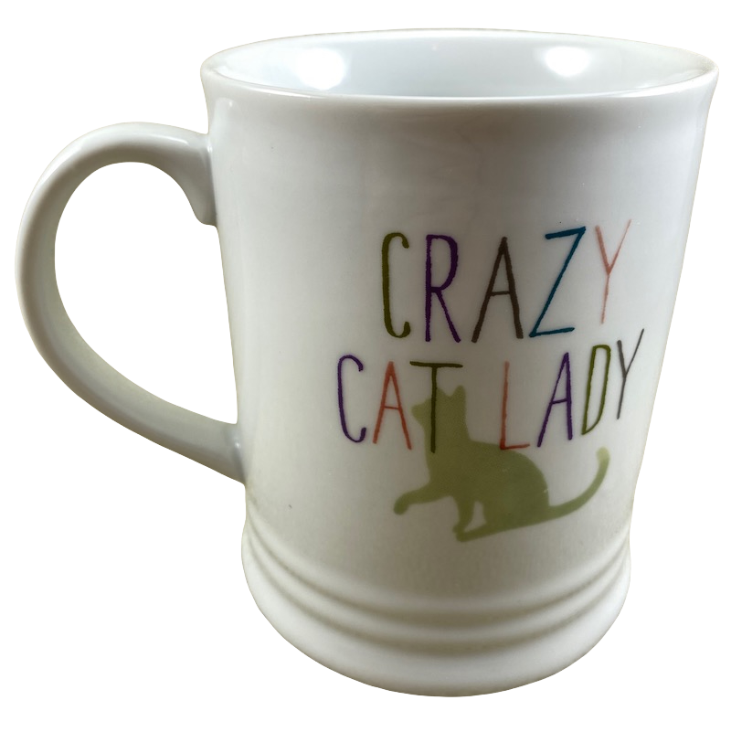 Crazy Cat Lady Cream Mug Fringe