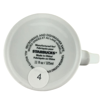 Flared Rim With Fancy Handle White 11oz Mug Starbucks