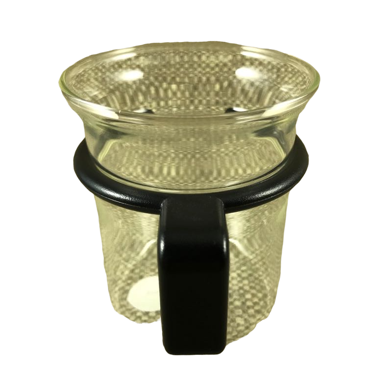 Glass Espresso Mug With Black Plastic Handle Bodum