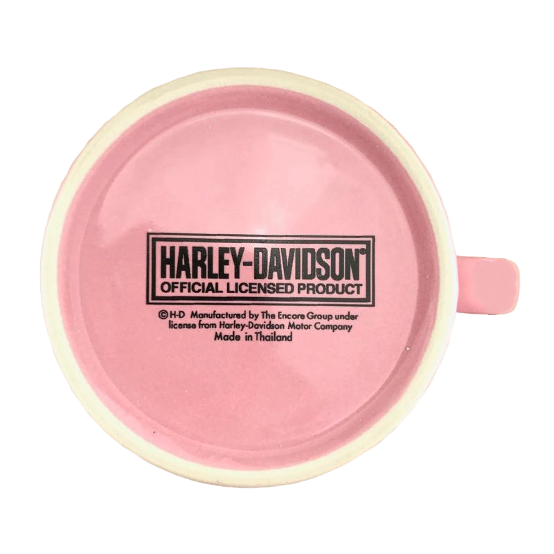 Harley Davidson Motor Cycles Pink With Glitter Textured Eagle Mug The Encore Group