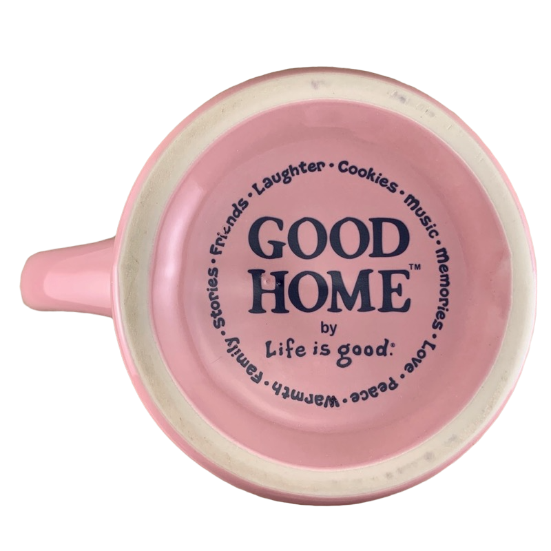 Life Is Good Kiss Me Four Leaf Clover Pink Mug