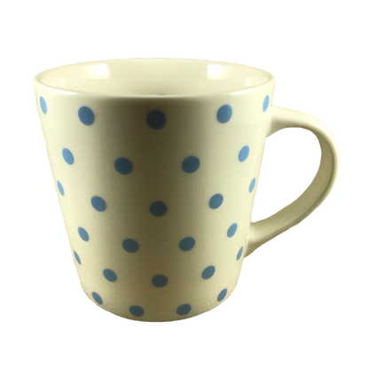 Starbucks Barista White Mug With Blue Polka Dots Mug Starbucks