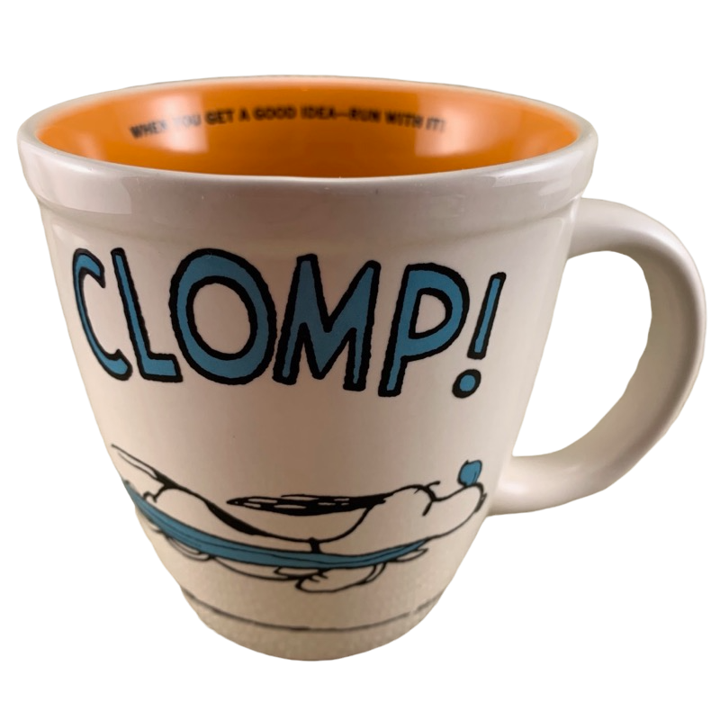 Peanuts Linus And Snoopy Clomp! Orange Interior Mug Hallmark
