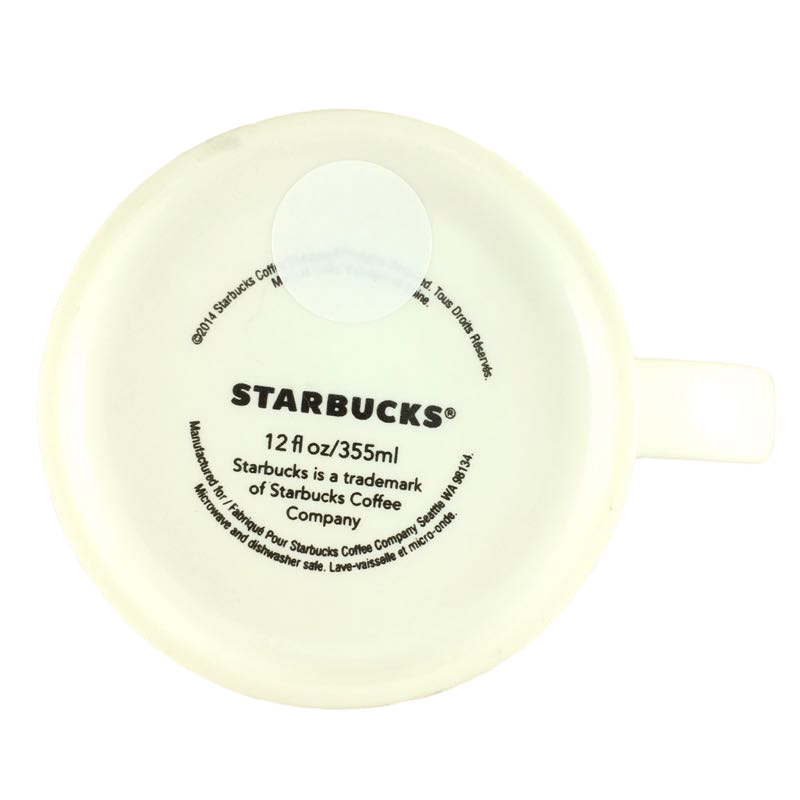 Etched Siren White 12oz Mug 2014 Starbucks