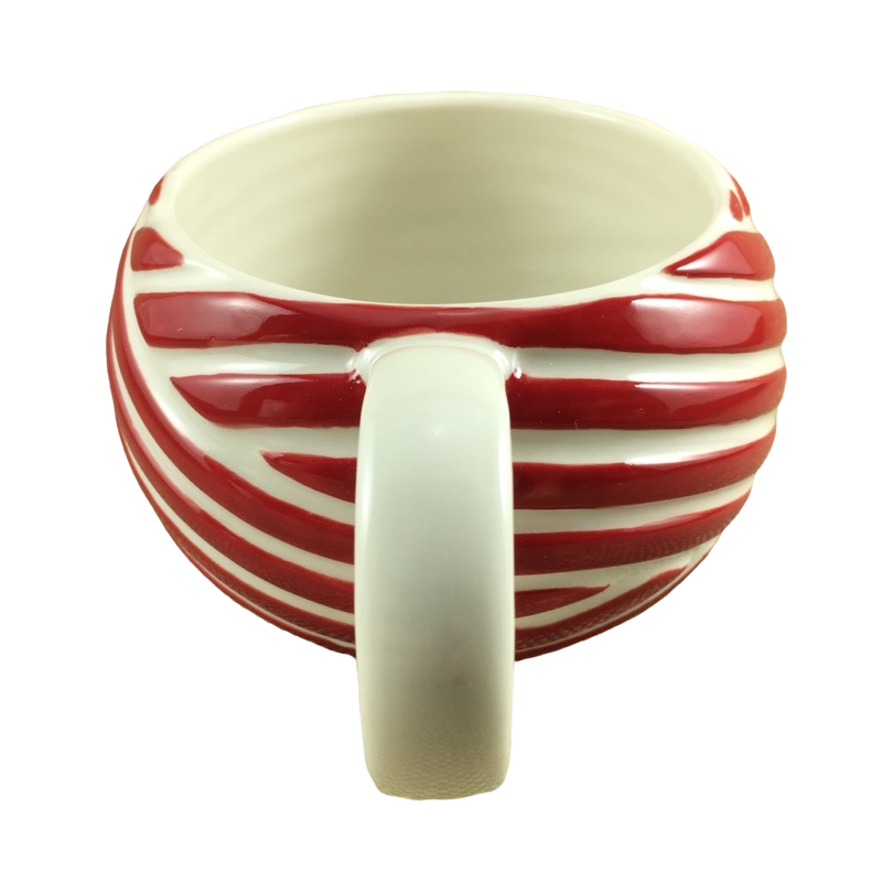 Starbucks Christmas Mug With Siren Logo & Peppermint Striped Handle