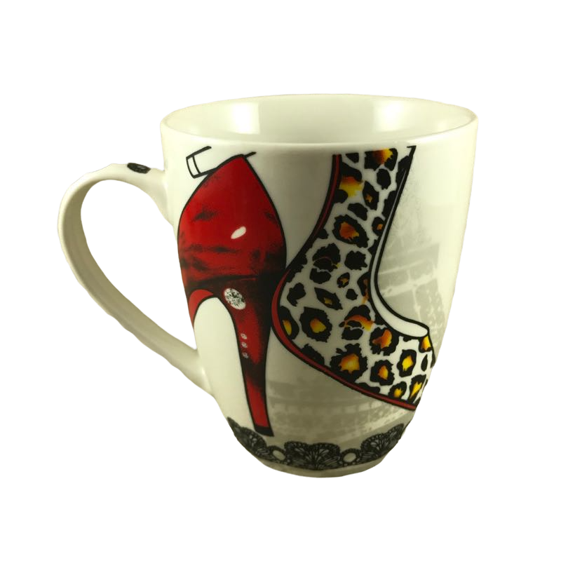 Fashion Shoes Red And Leopard Mug LTD Commodities