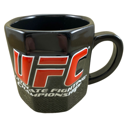 UFC Ultimate Fighting Championship Octagon Embossed Black Mug