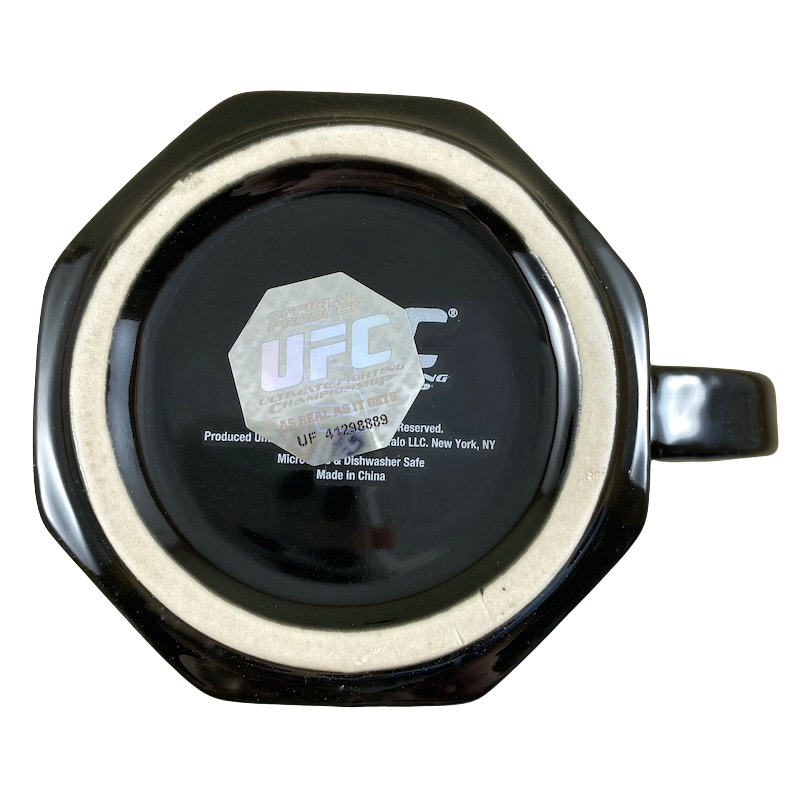 UFC Ultimate Fighting Championship Octagon Embossed Black Mug