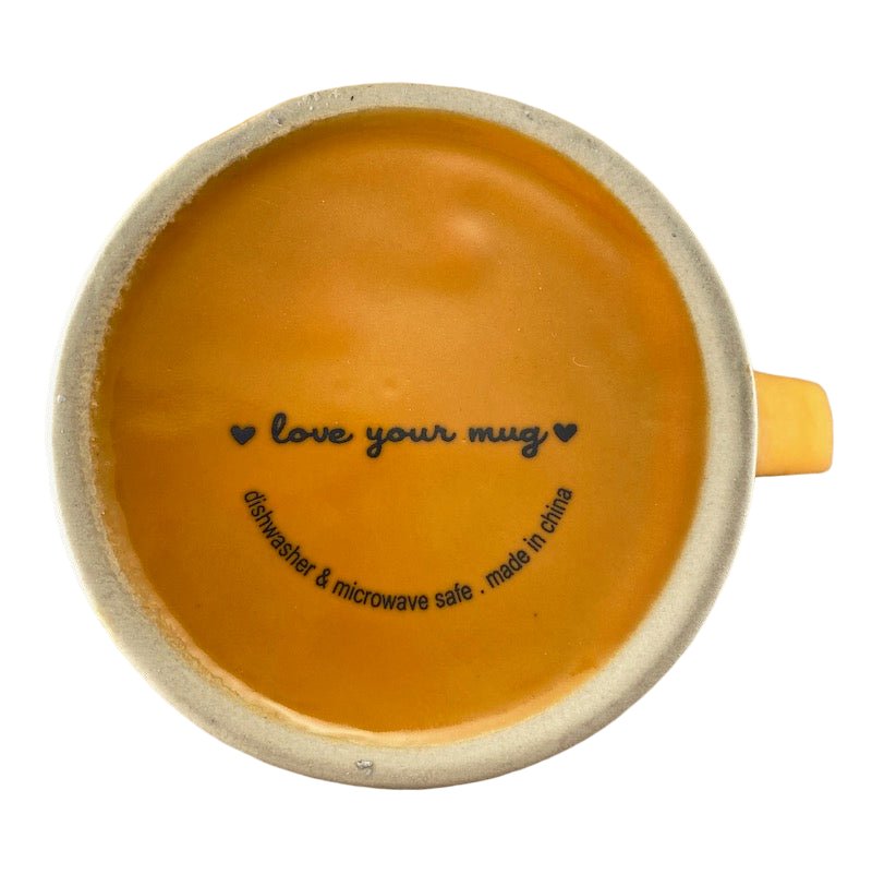 #Wakeup Orange Mug With White Interior Love Your Mug