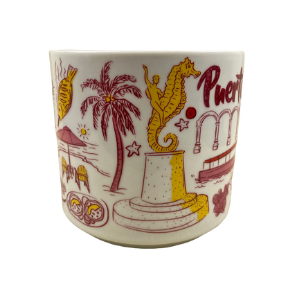 Starbucks Been There Puerto Vallarta Mug featuring colorful illustrations of local landmarks and symbols